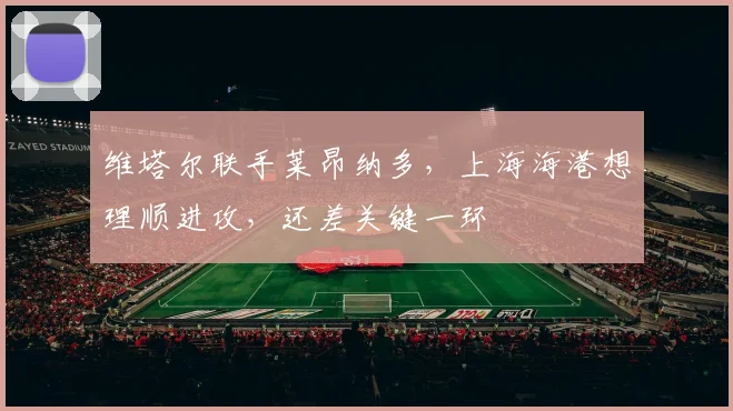 维塔尔联手莱昂纳多，上海海港想理顺进攻，还差关键一环